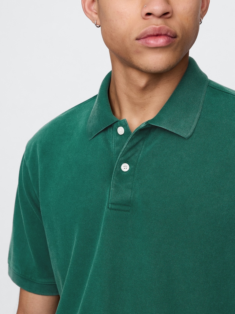 Relaxed Pique Polo Shirt