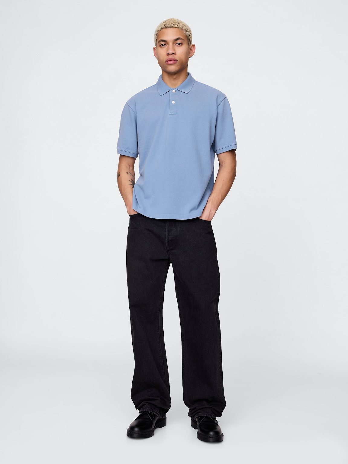Relaxed Pique Polo Shirt
