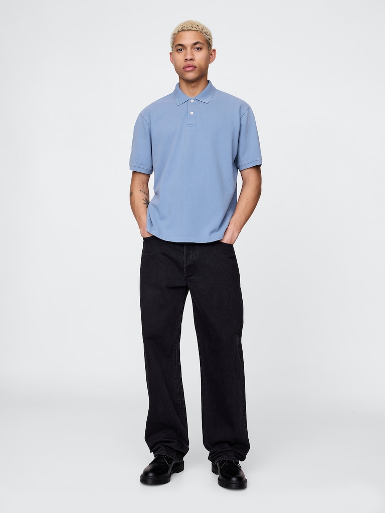 Relaxed Pique Polo Shirt