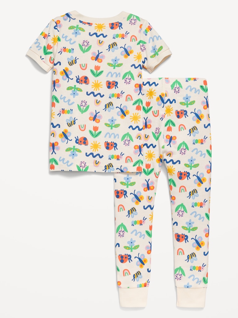 Printed Snug-Fit Pajama Set for Toddler & Baby
