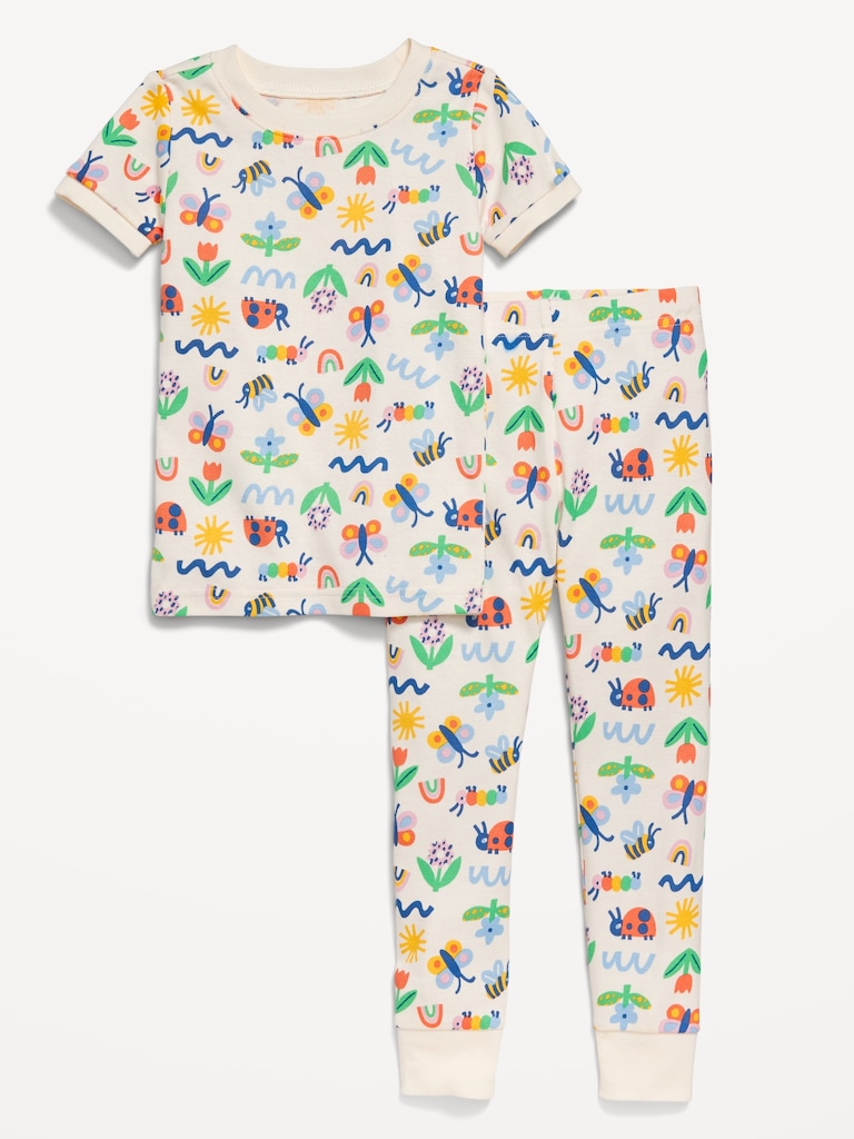 Printed Snug-Fit Pajama Set for Toddler & Baby