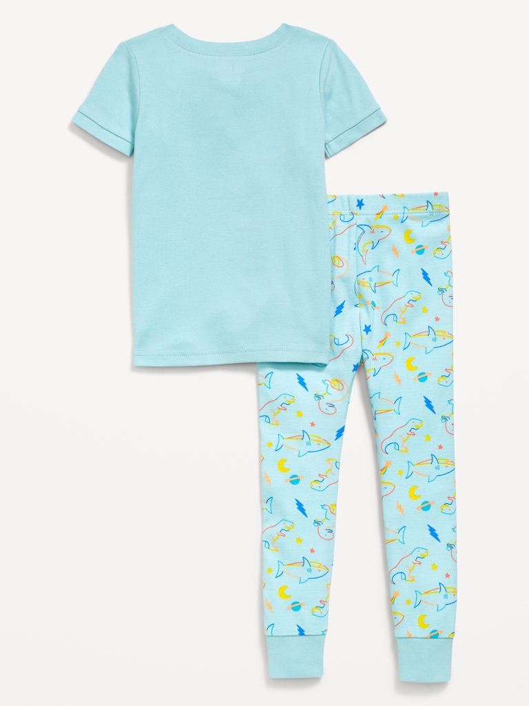 Snug-Fit Graphic Pajama Set for Toddler & Baby