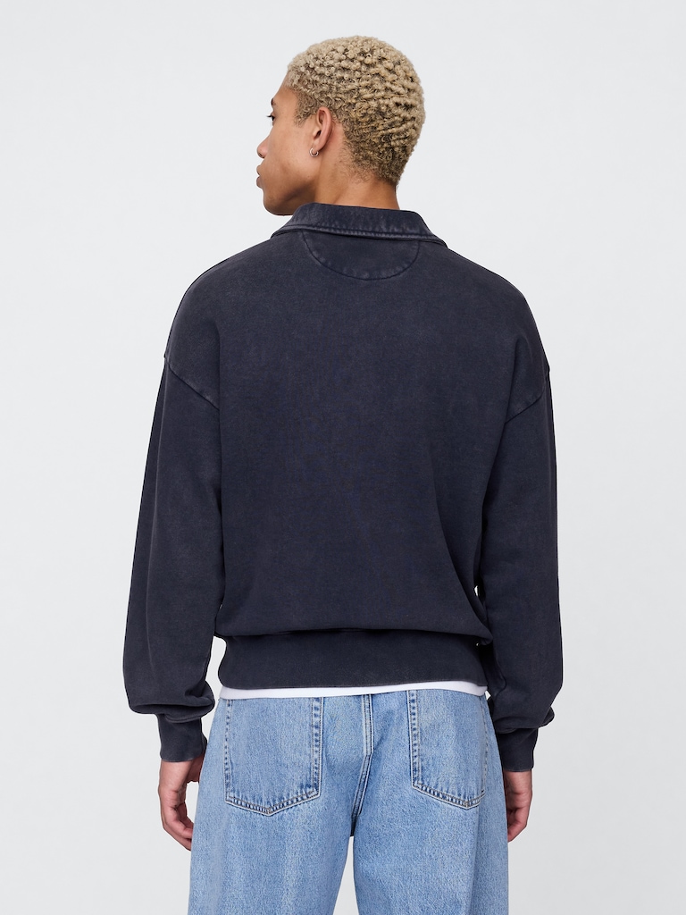 Heavyweight Oversized Quarter-Zip Pullover