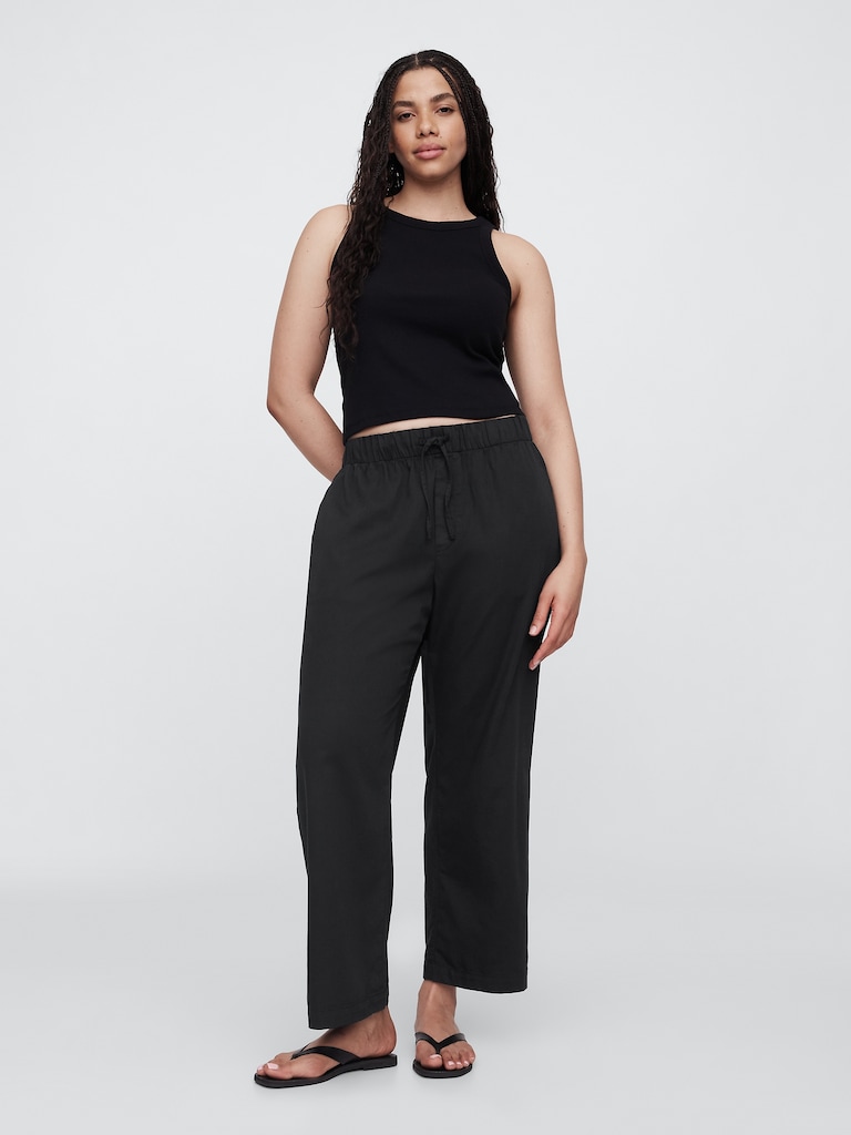 Mid Rise Easy Twill Pants