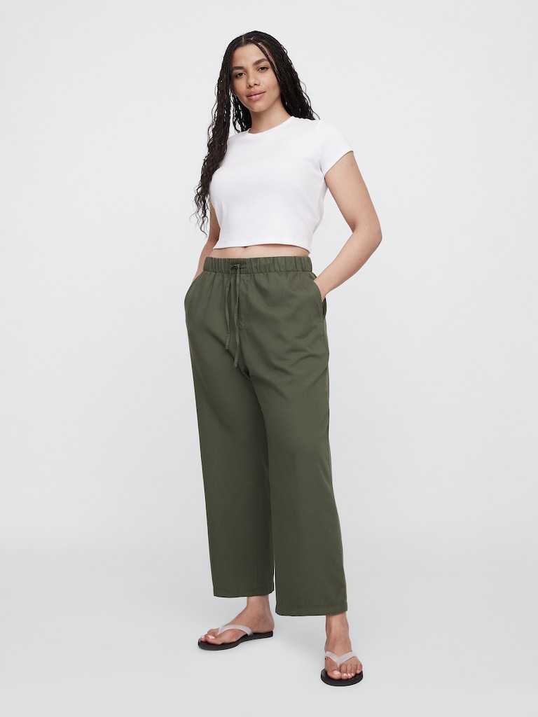 Mid Rise Easy Twill Pants