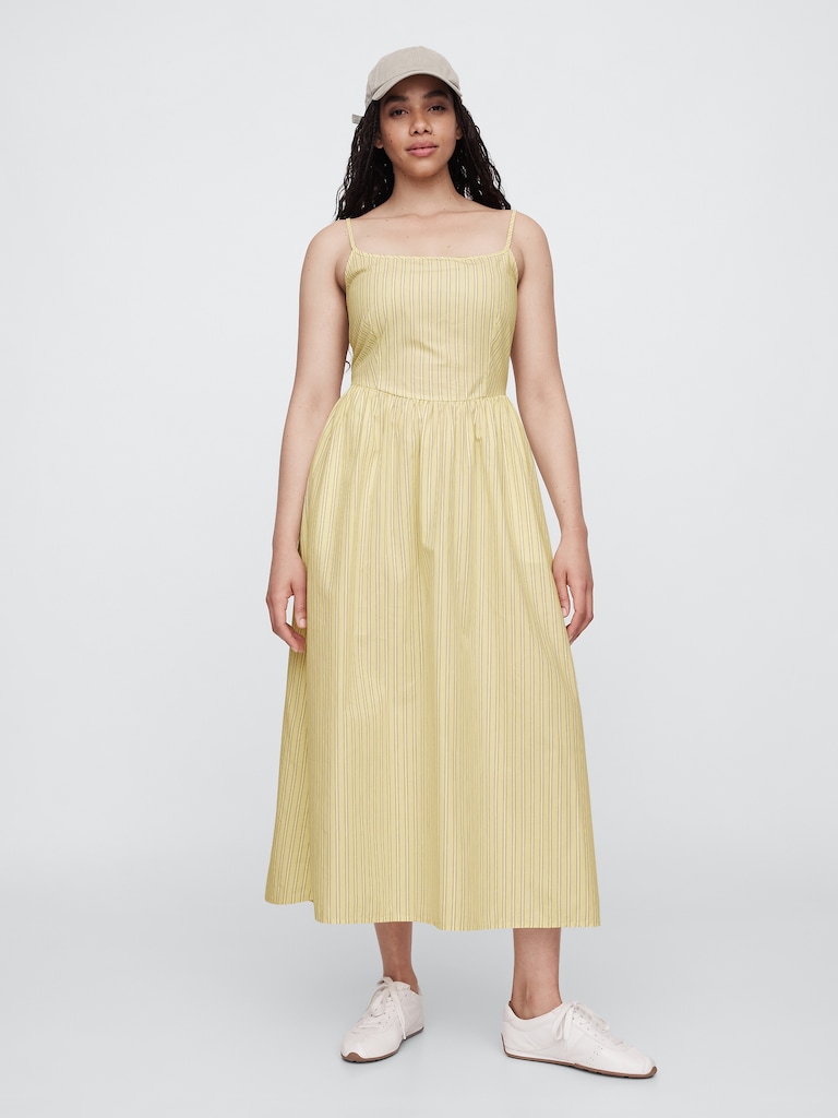 Print Scoopneck Midi Dress