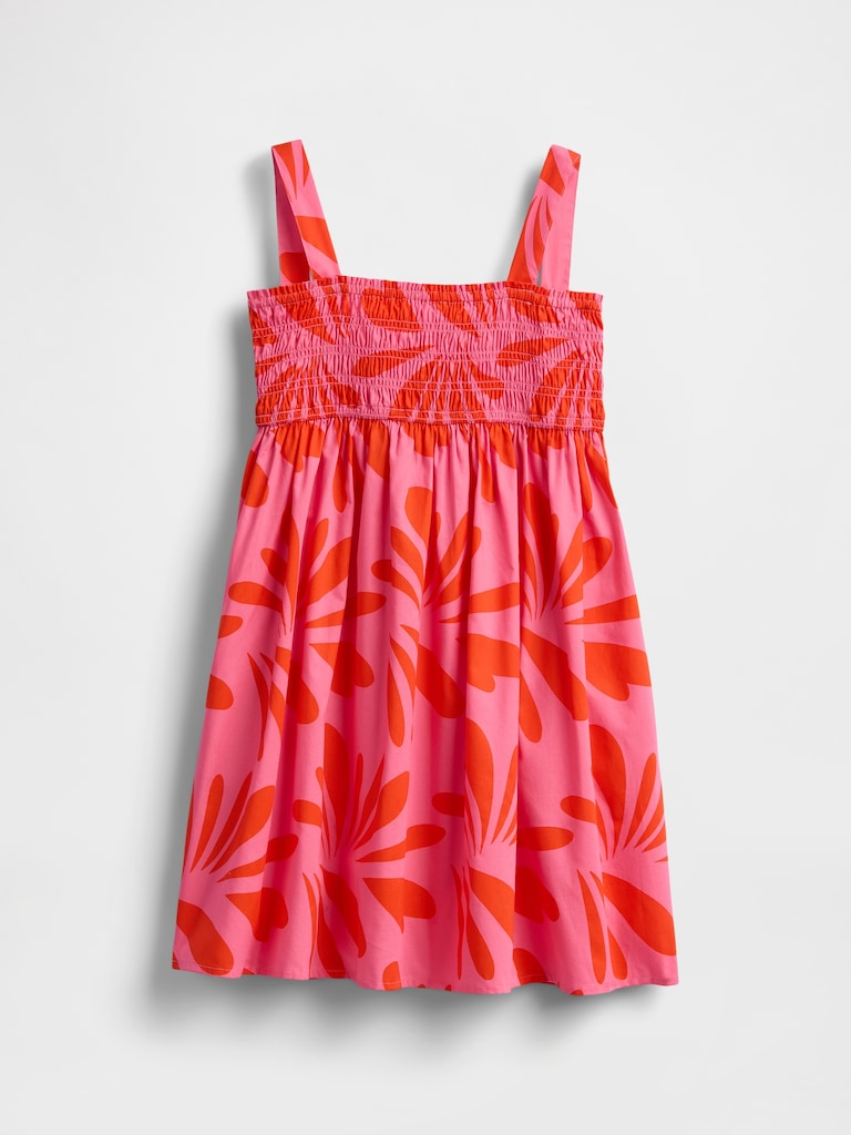Kids Smocked Poplin Dress