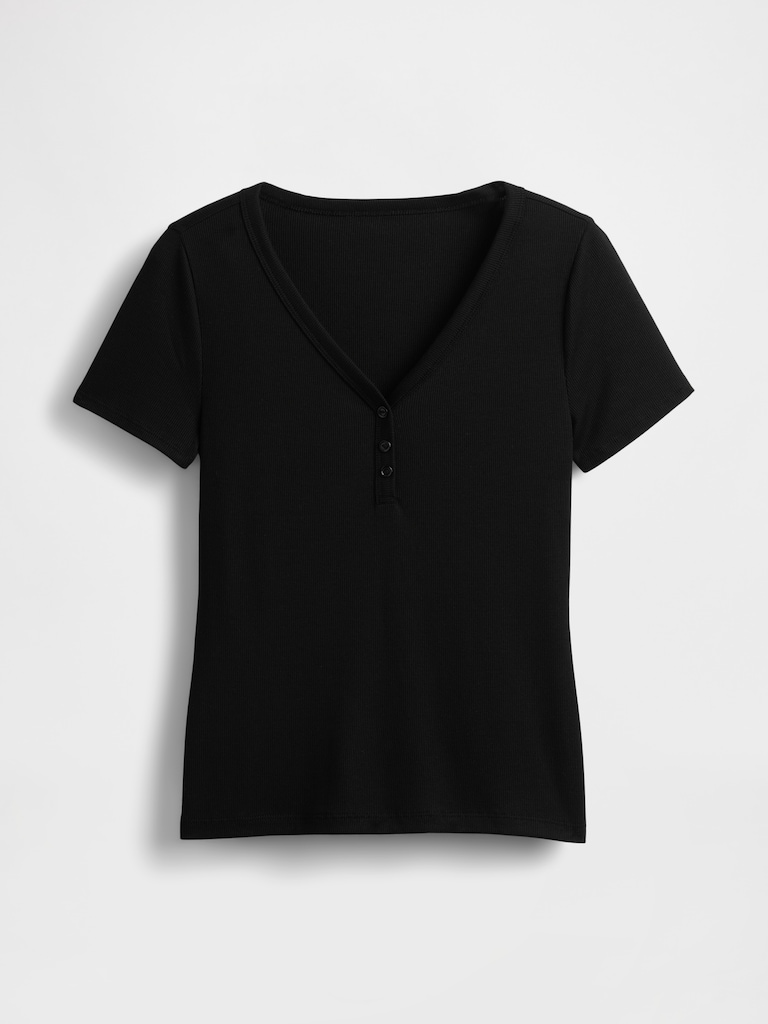 Mini Rib Henley PJ Top