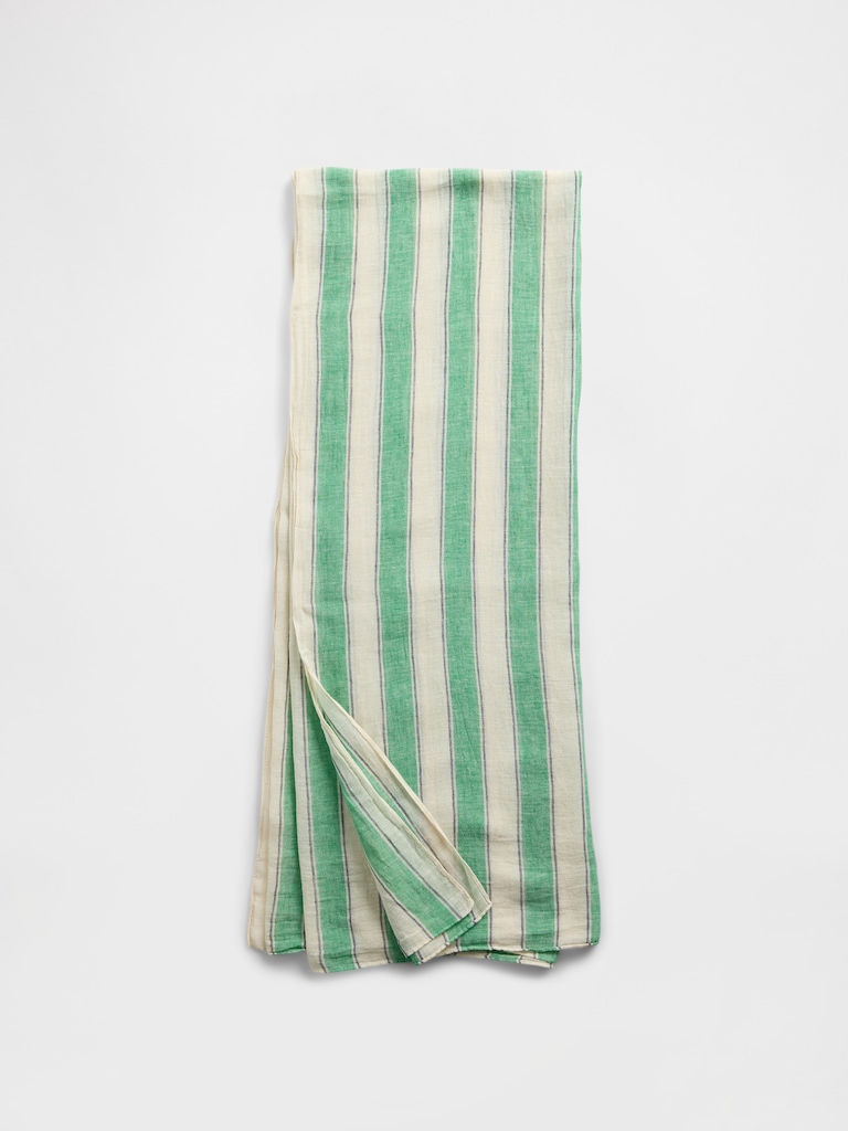 Linen-Cotton Striped Sarong