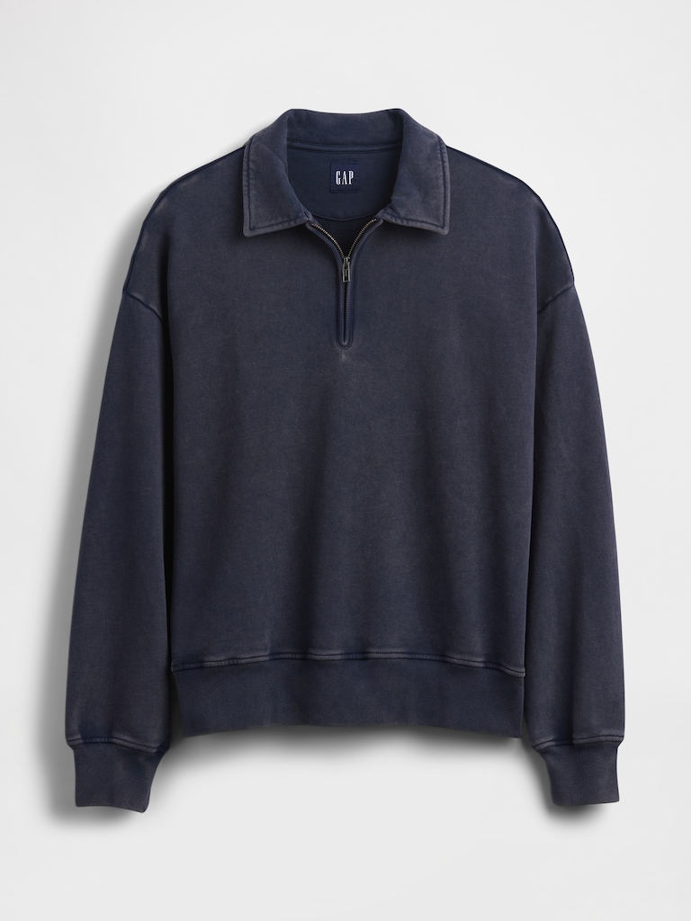 Heavyweight Oversized Quarter-Zip Pullover