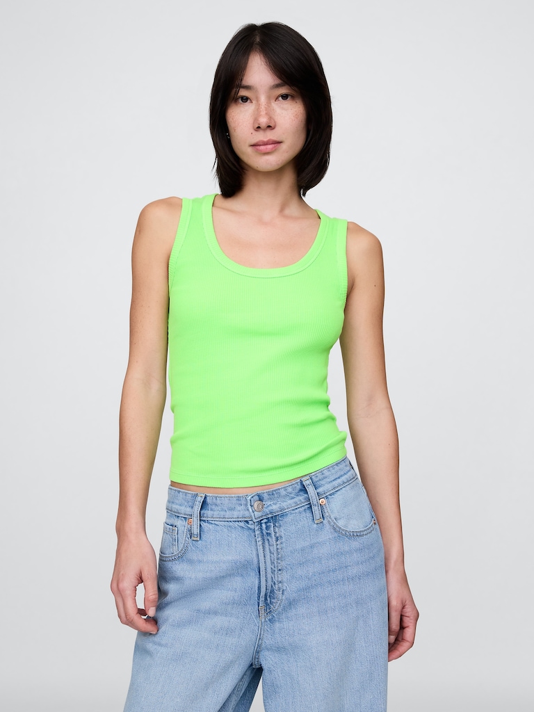 Rib Scoop Tank Top