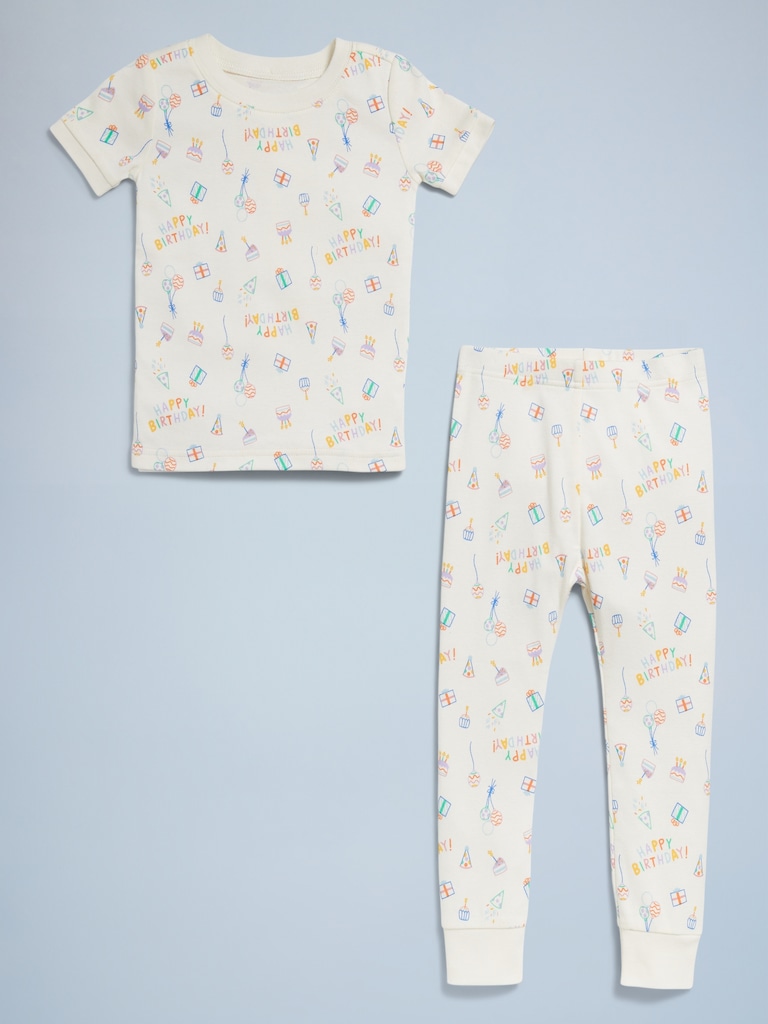 Birthday Snug-Fit Printed Pajama Set for Toddler & Baby