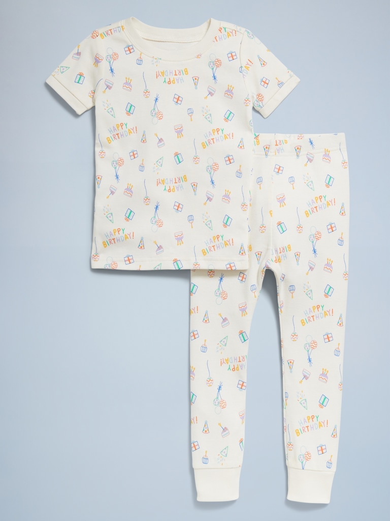 Birthday Snug-Fit Printed Pajama Set for Toddler & Baby