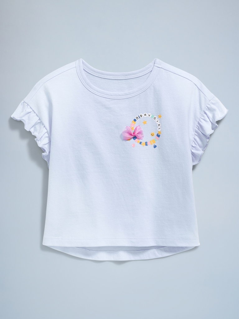 Birthday Graphic T-Shirt for Toddler Girls