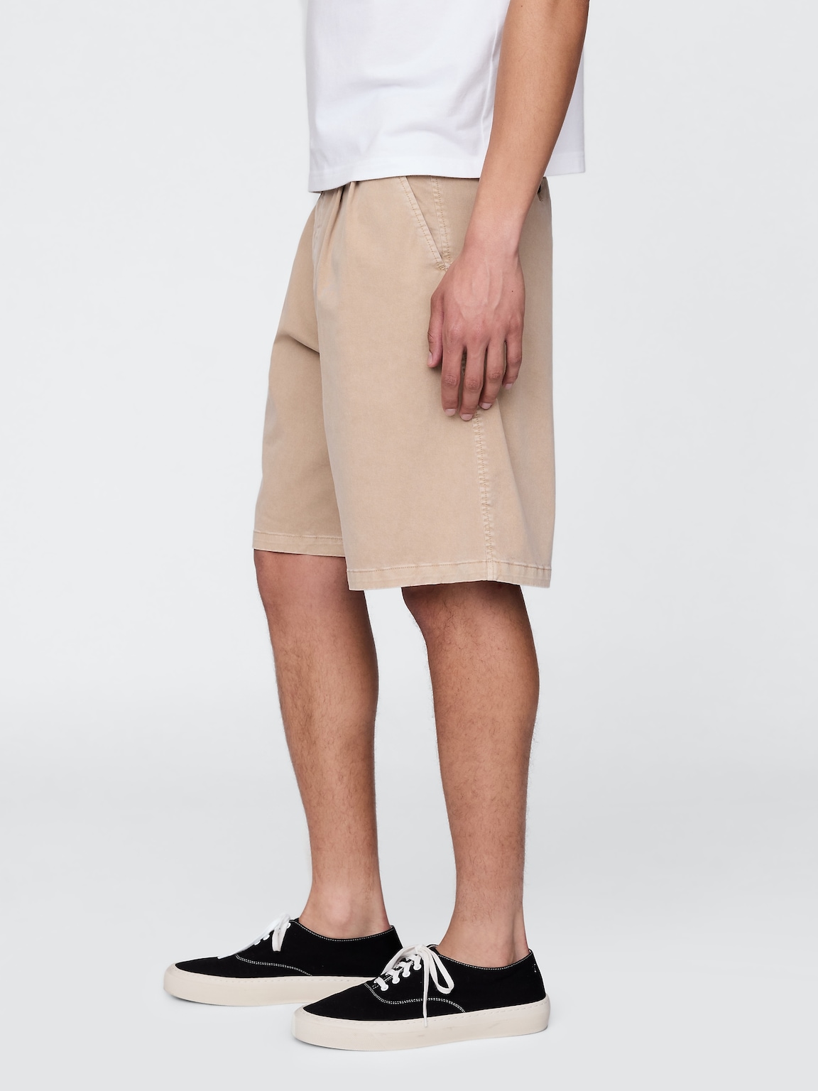 Pleated Khaki Shorts