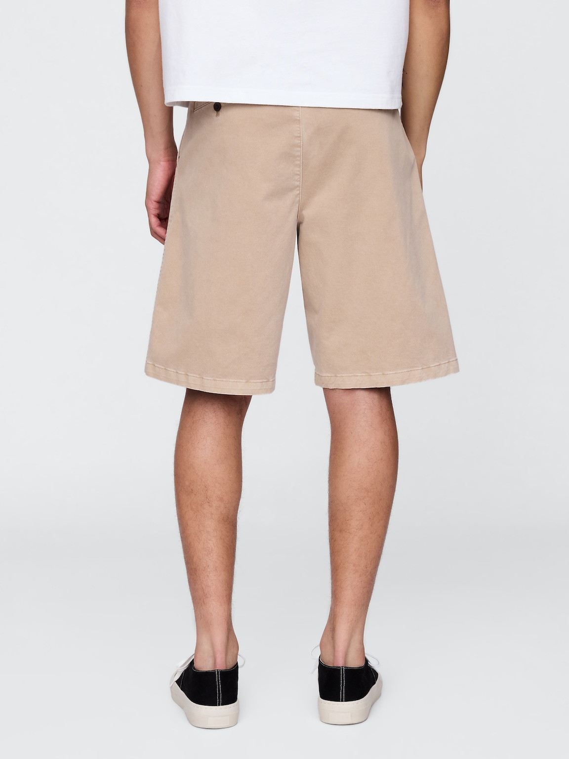 Pleated Khaki Shorts