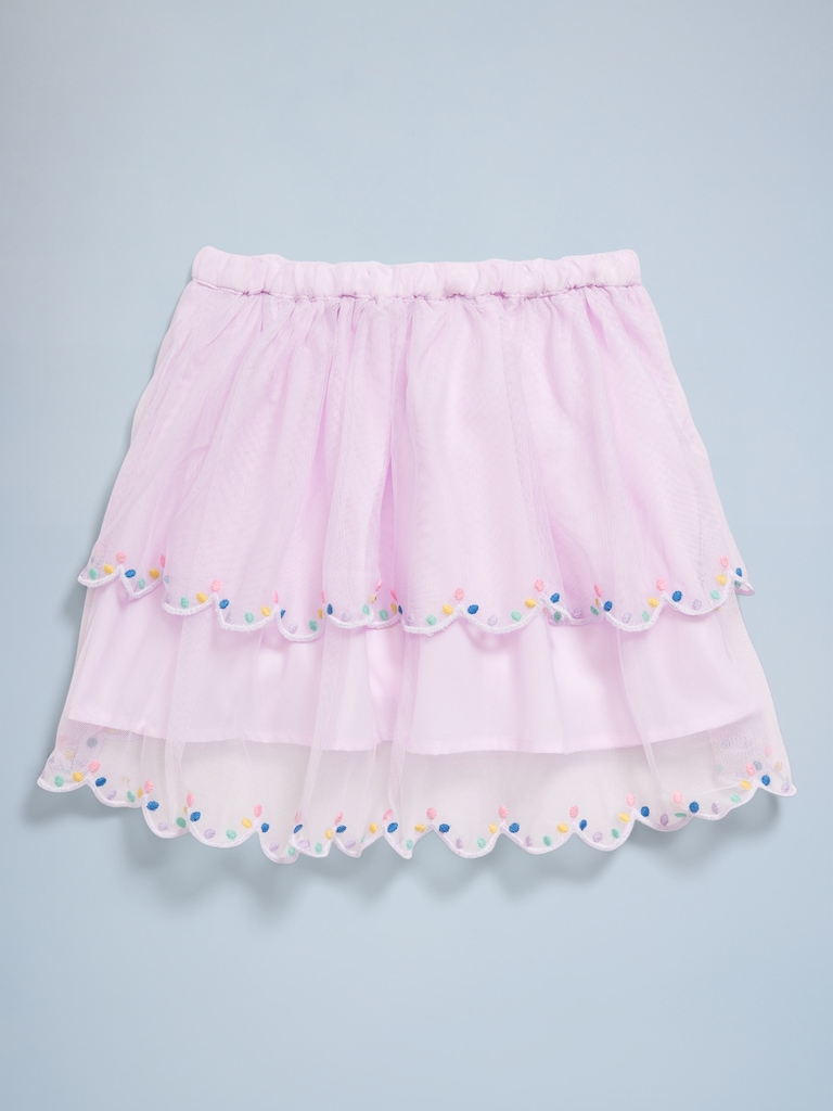 Birthday Tiered Tulle Skirt for Toddler Girls