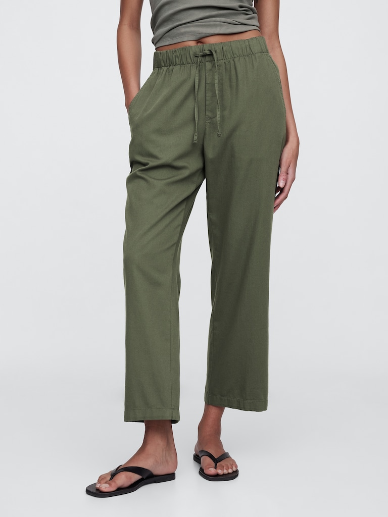 Mid Rise Easy Twill Pants