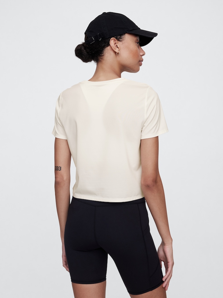 GapFit Brushed Jersey Cropped T-Shirt