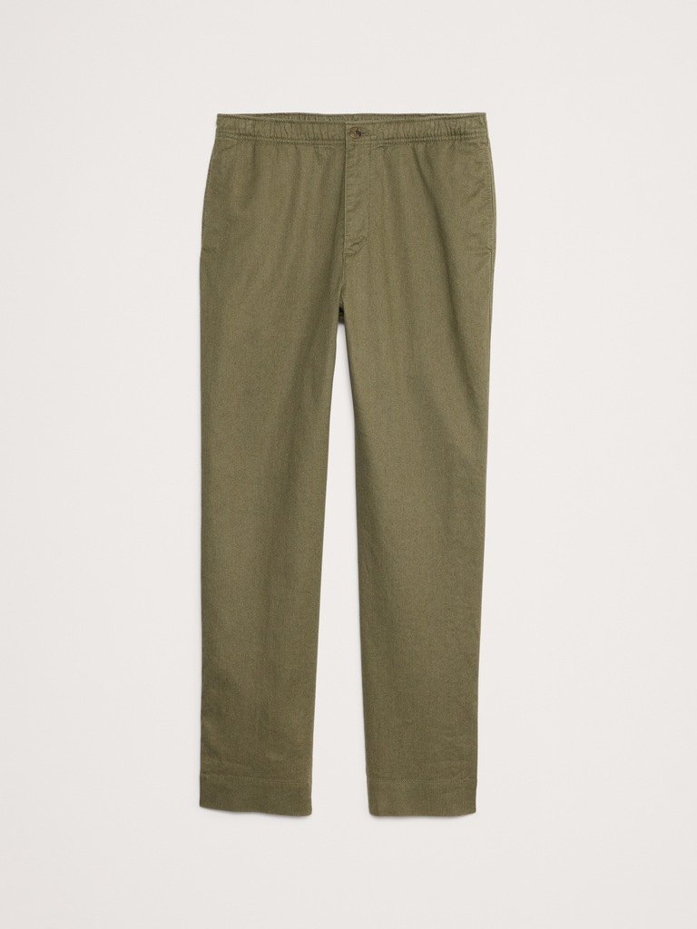 Italian Linen-Cotton Pull-On Pant