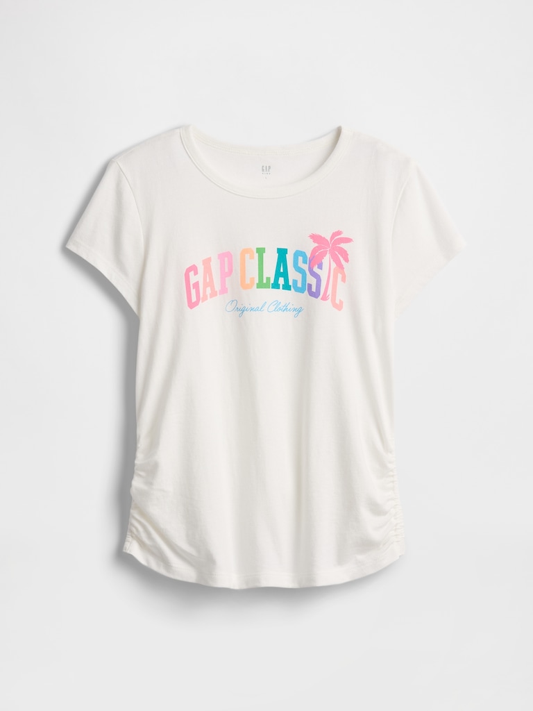 Kids Ruched Gap Logo T-Shirt
