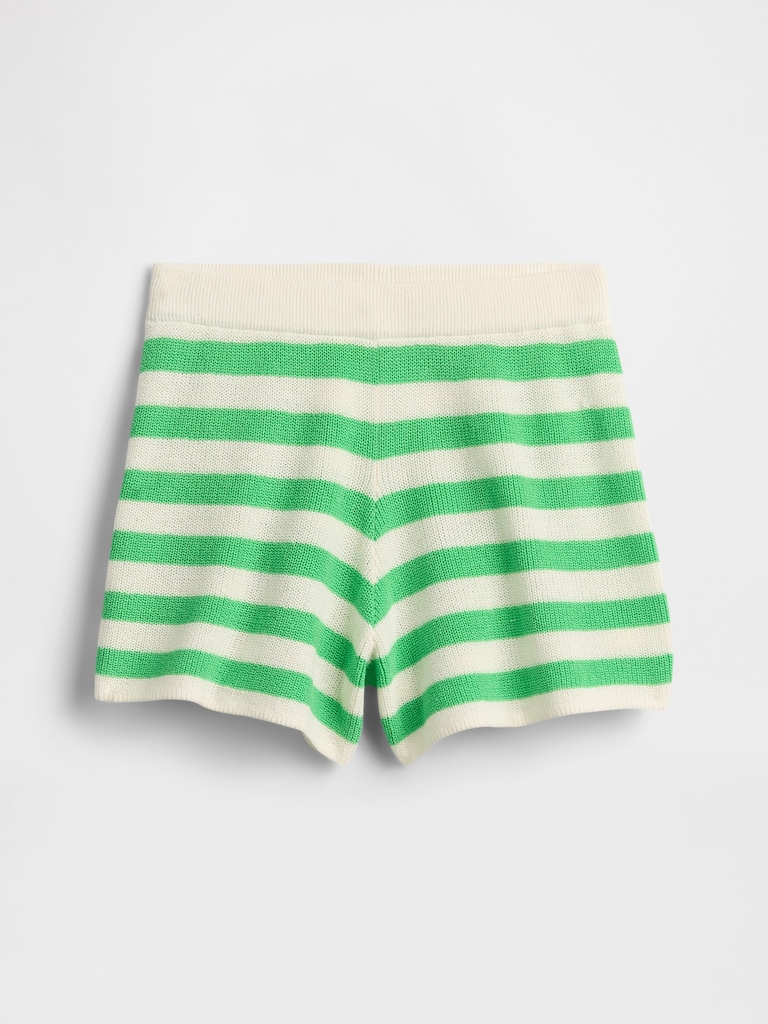 Kids Relaxed Pull-On Stripe Sweater Shorts