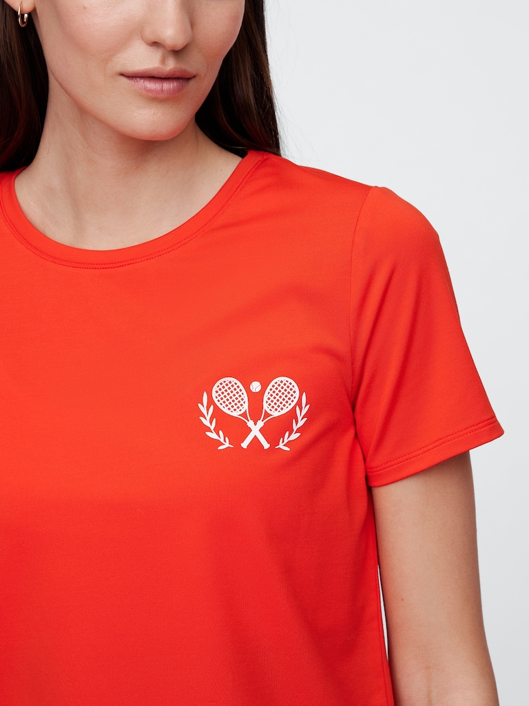 GapFit Brushed Jersey Cropped T-Shirt