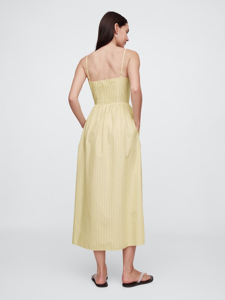 Print Scoopneck Midi Dress