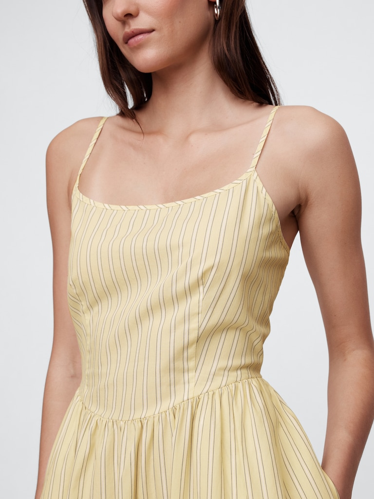 Print Scoopneck Midi Dress