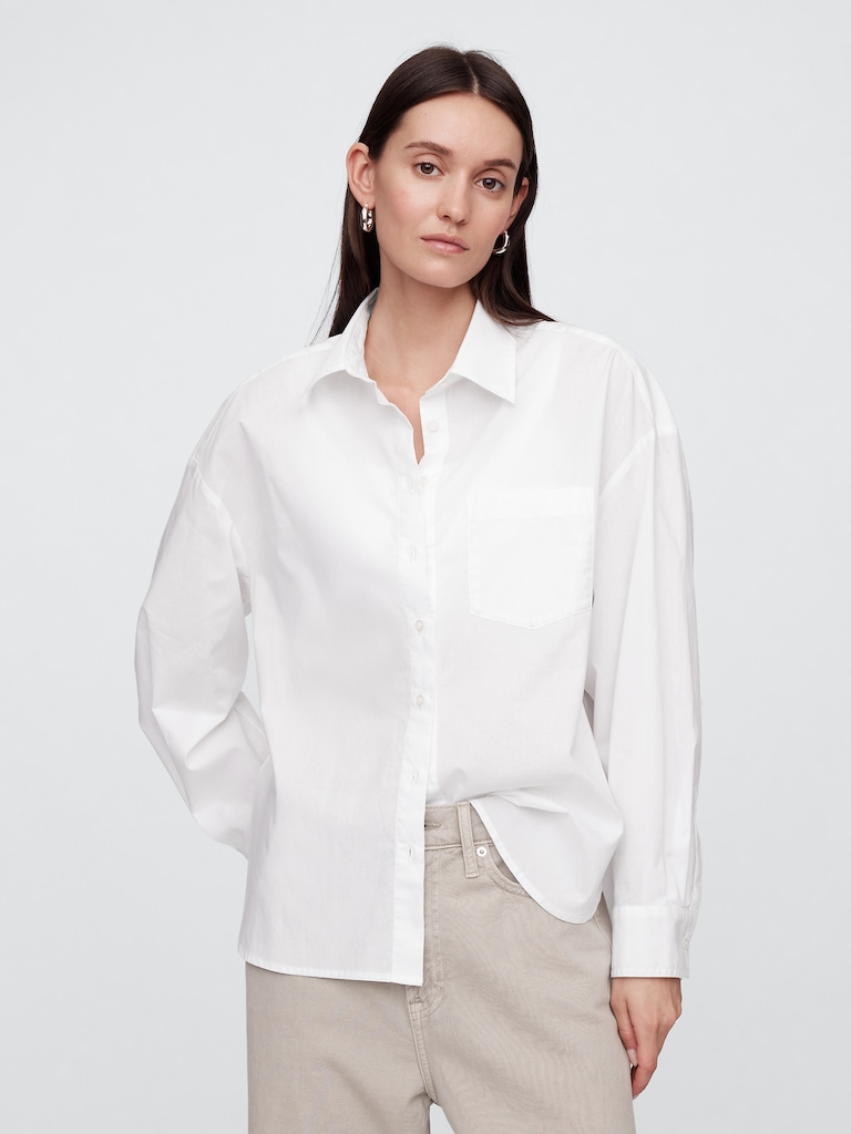 Oversized Shirt in Poplin