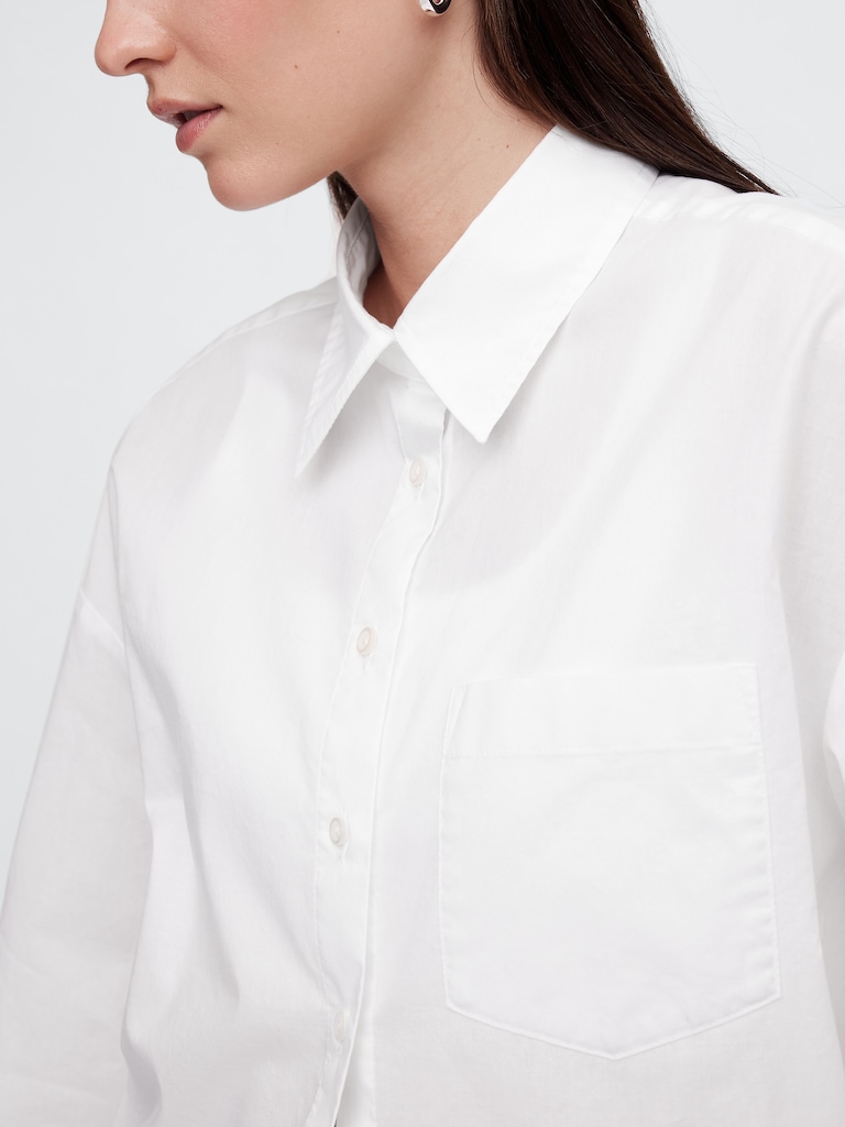 Oversized Shirt in Poplin