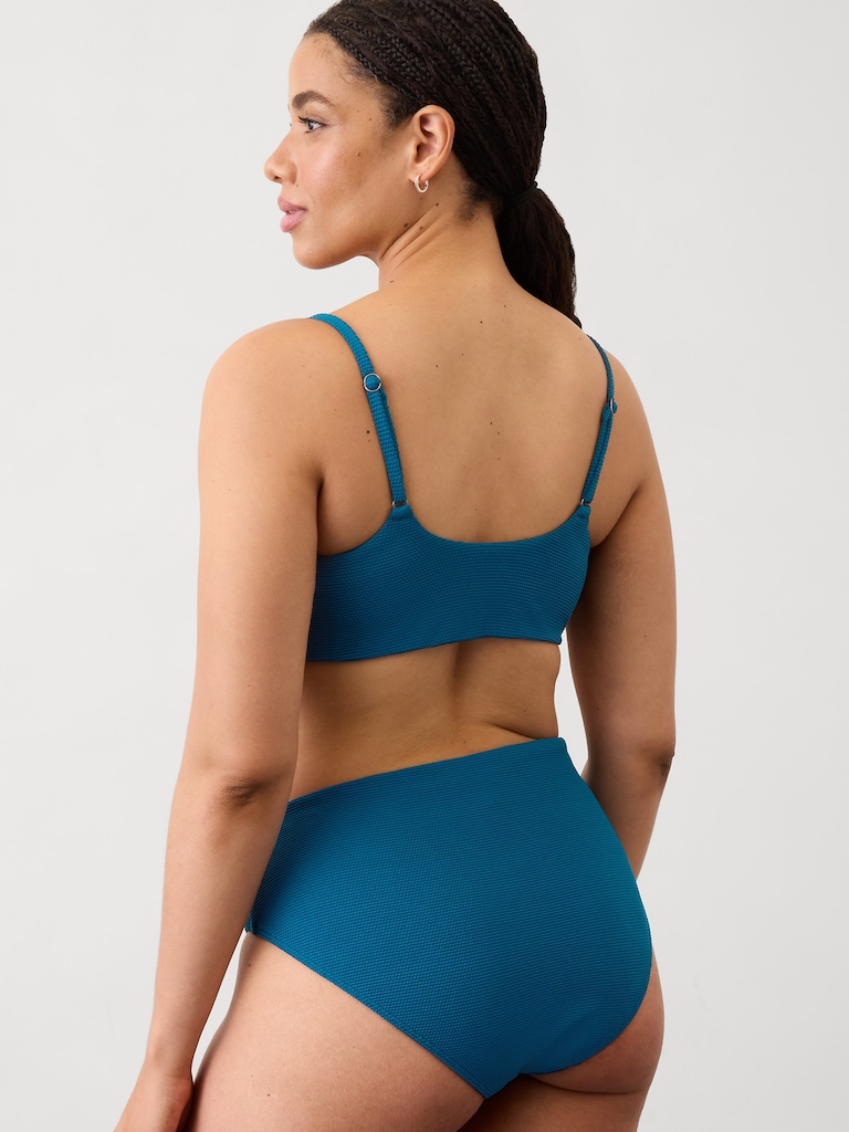 High Waist Pique Swim Bottom