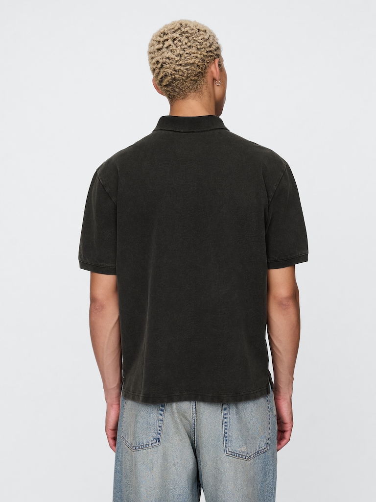 Relaxed Pique Polo Shirt