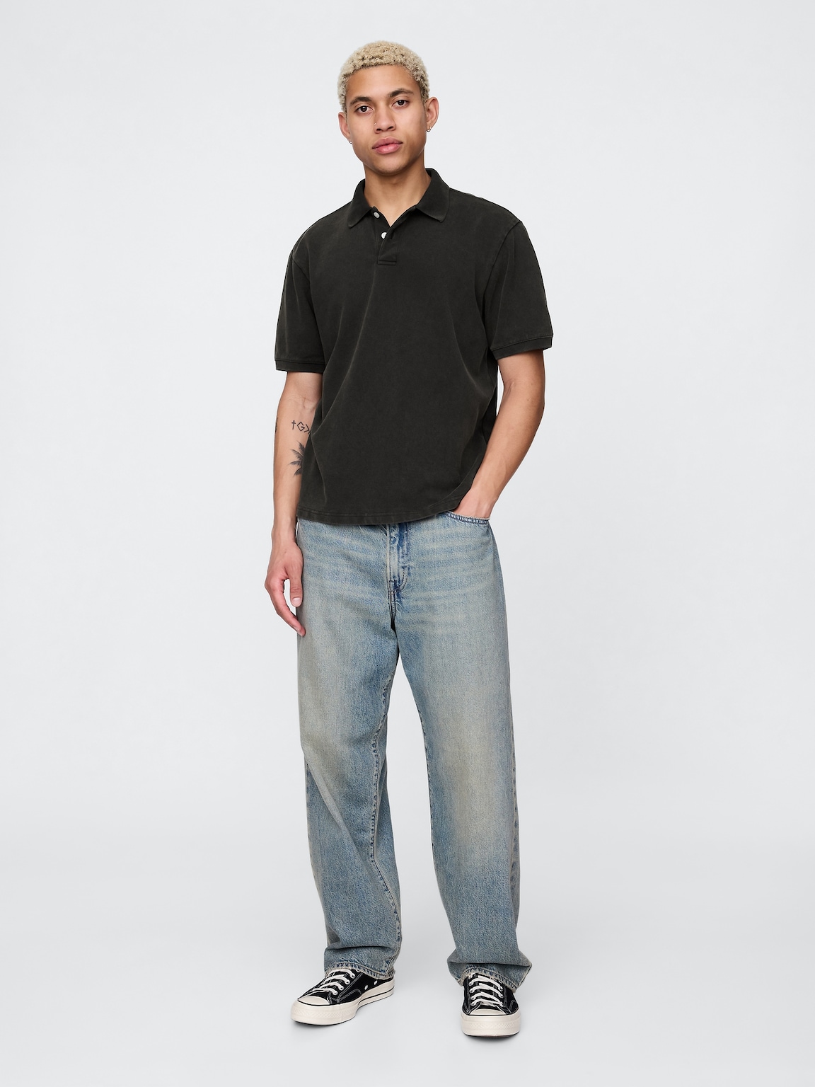 Relaxed Pique Polo Shirt