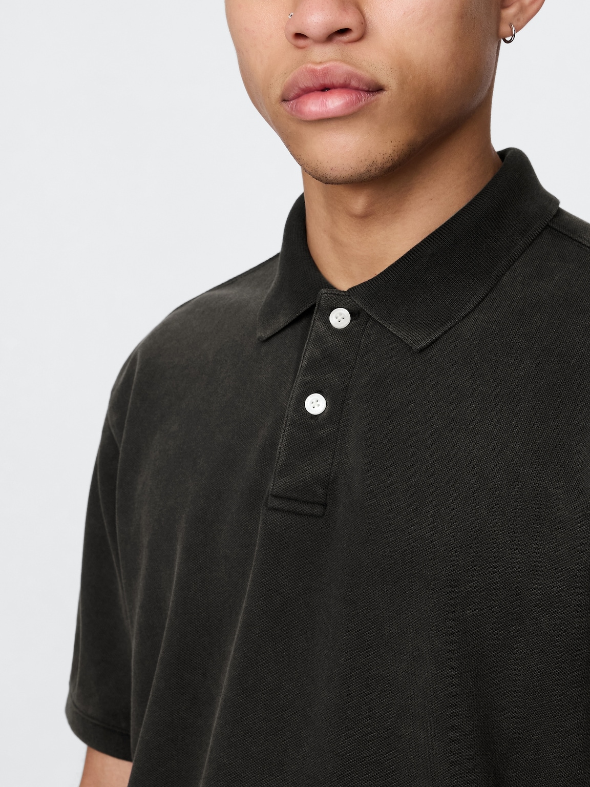 Relaxed Pique Polo Shirt