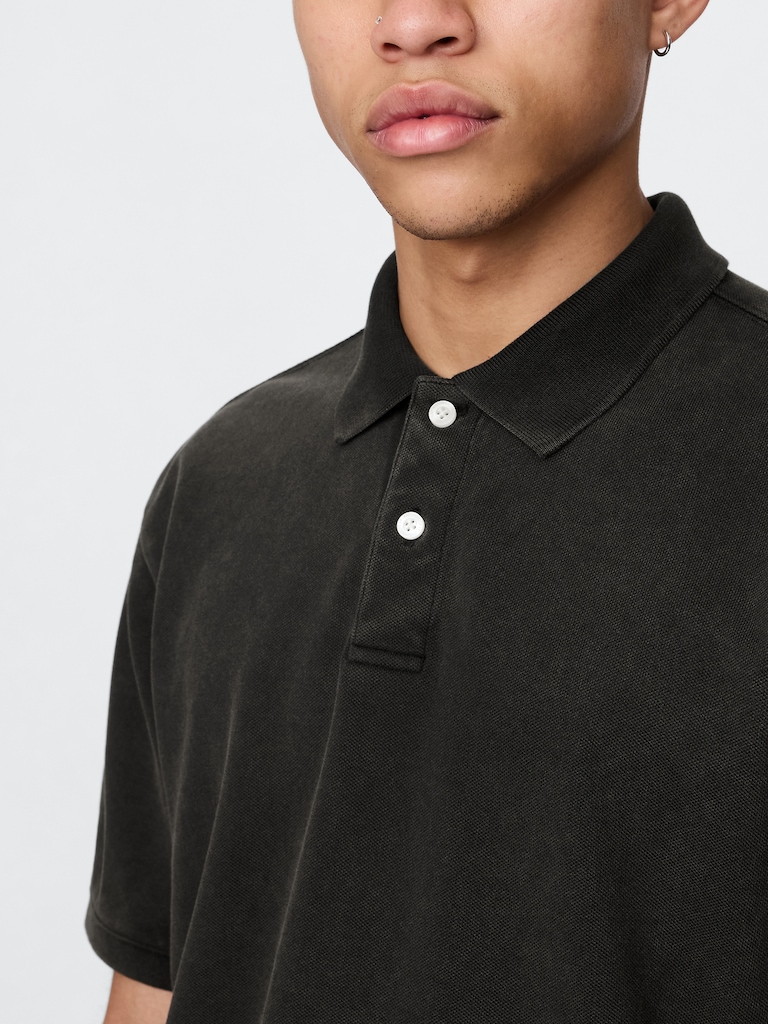 Relaxed Pique Polo Shirt