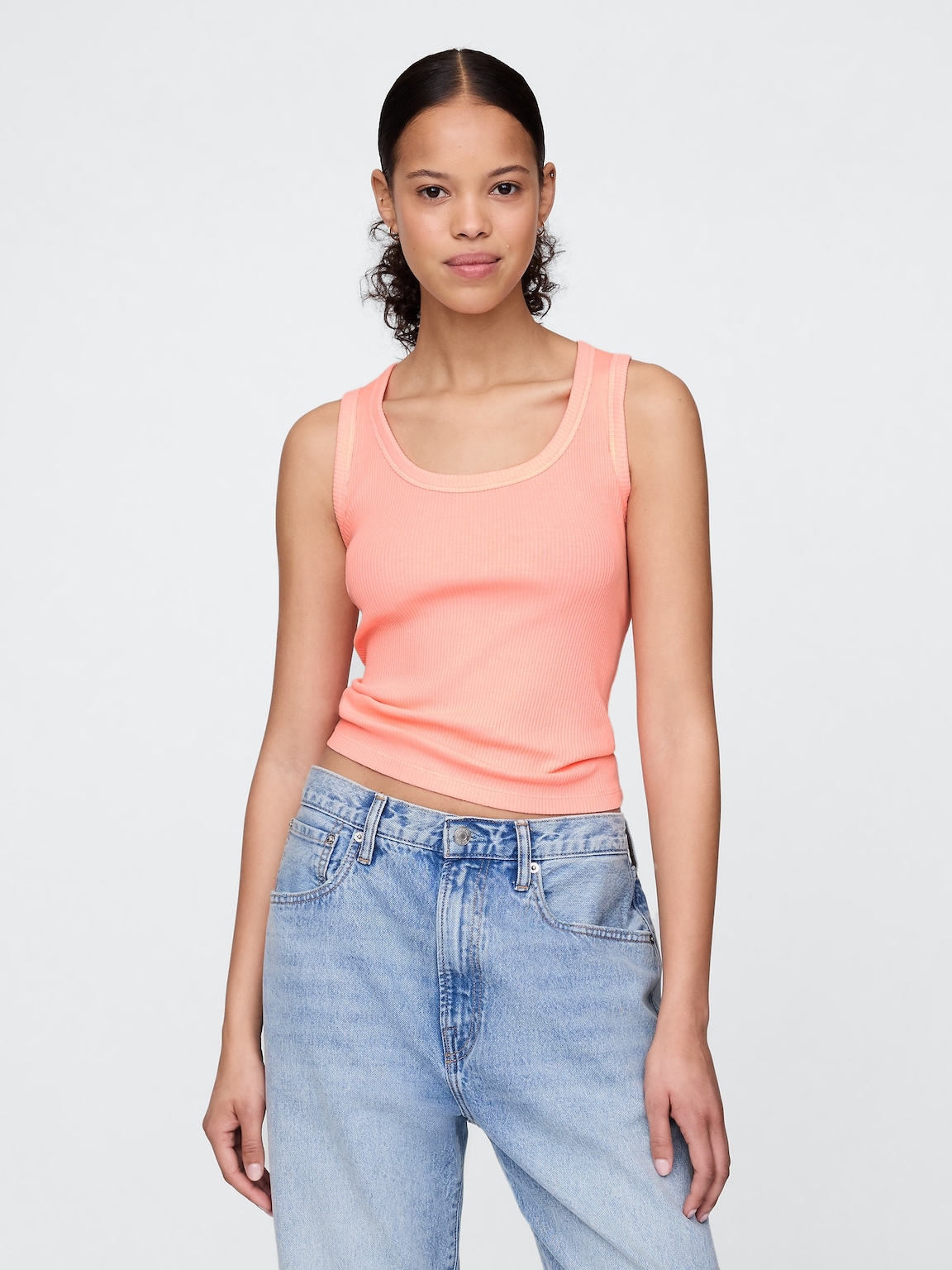 V-Neck Hardware One-Piece Swimsuit