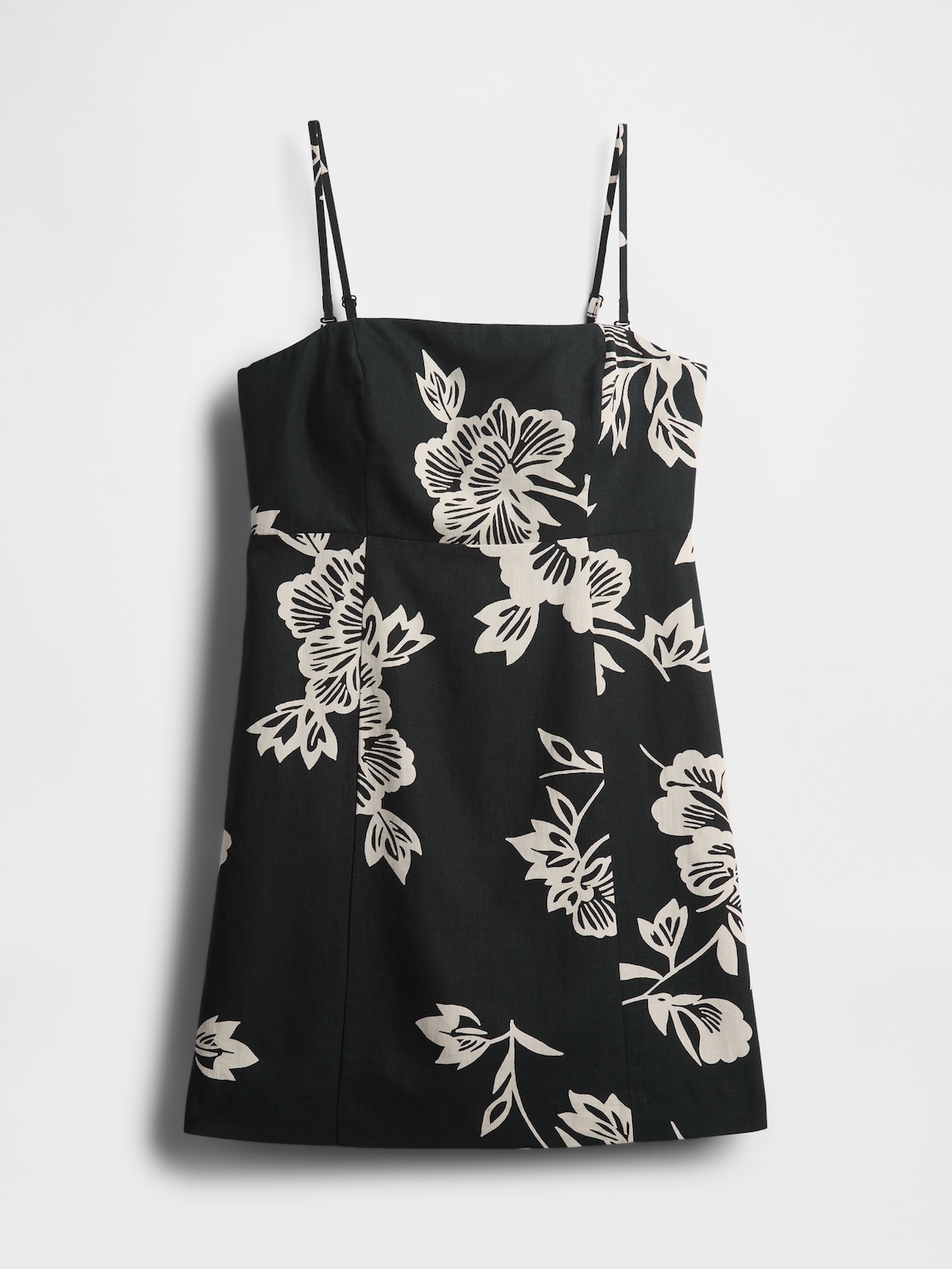 Linen-Blend Mini Dress