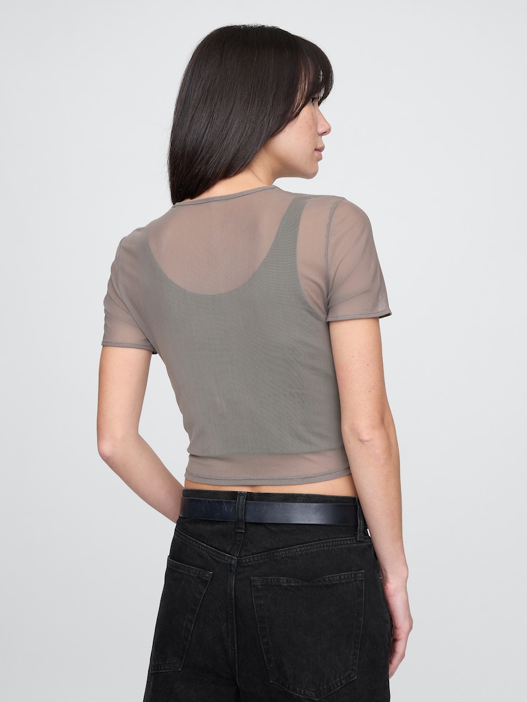 Mesh Crop T-Shirt