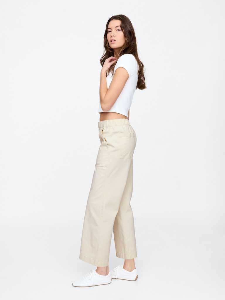 High Rise Easy Wide-Leg Khakis
