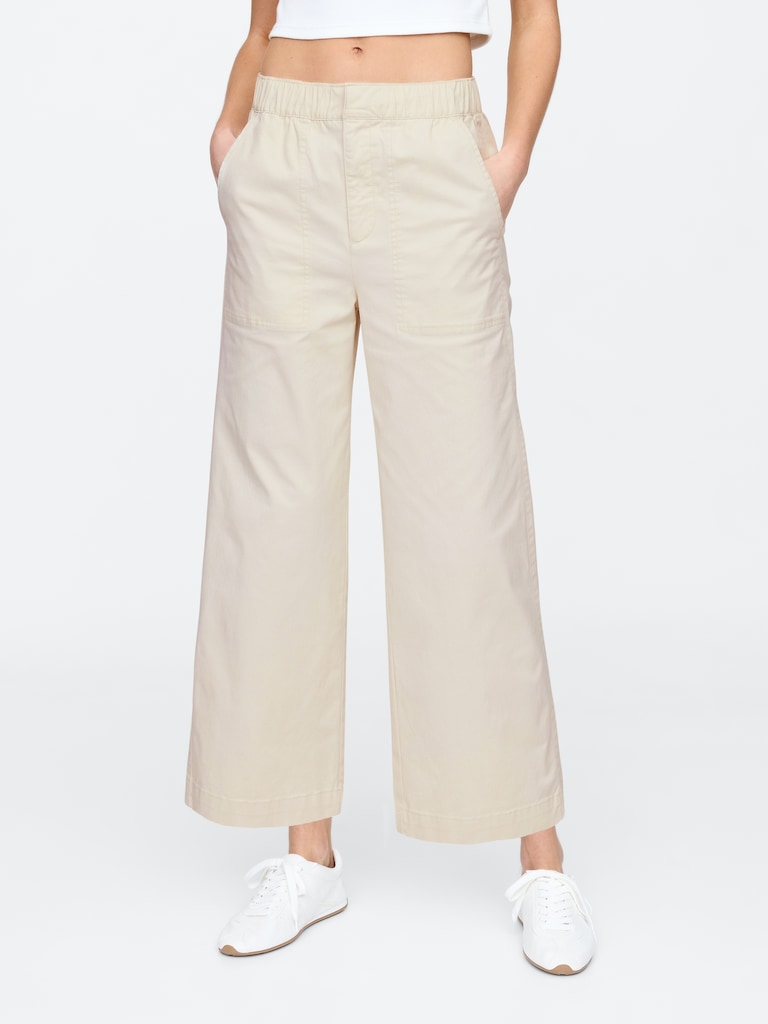 High Rise Easy Wide-Leg Khakis