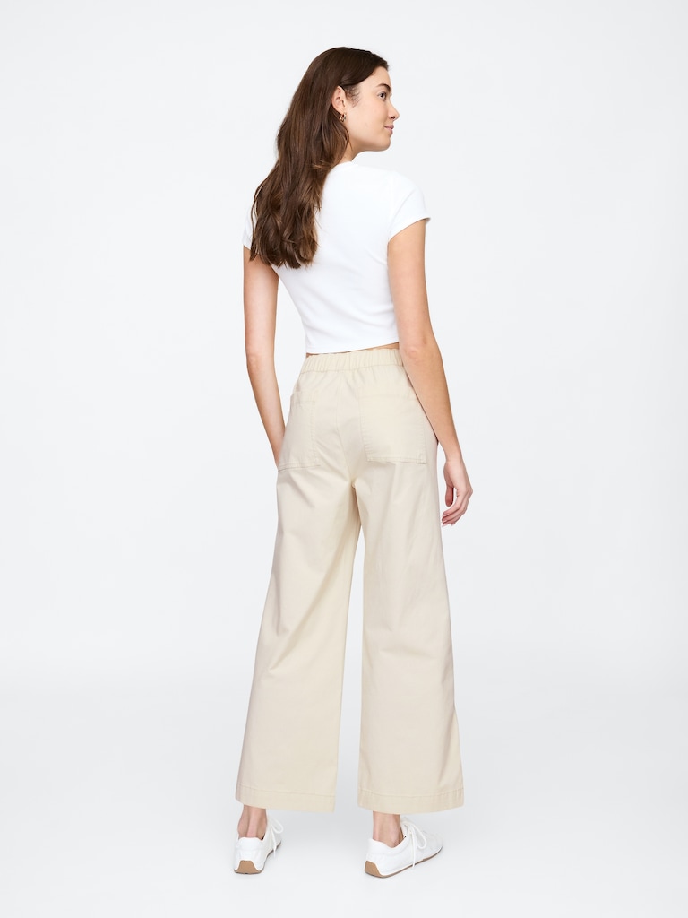 High Rise Easy Wide-Leg Khakis