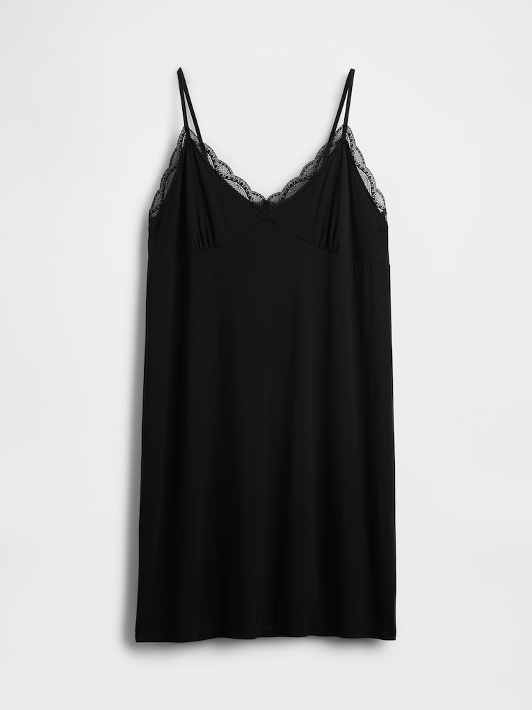 Modal Lace-Trim PJ Dress