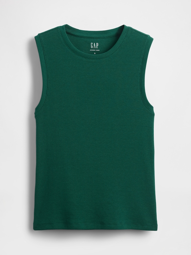 Modern Rib High-Neck Top