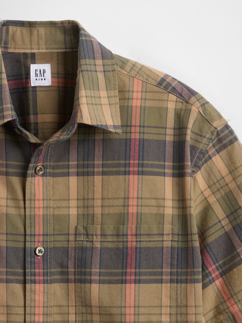 Kids Relaxed Plaid Shirt