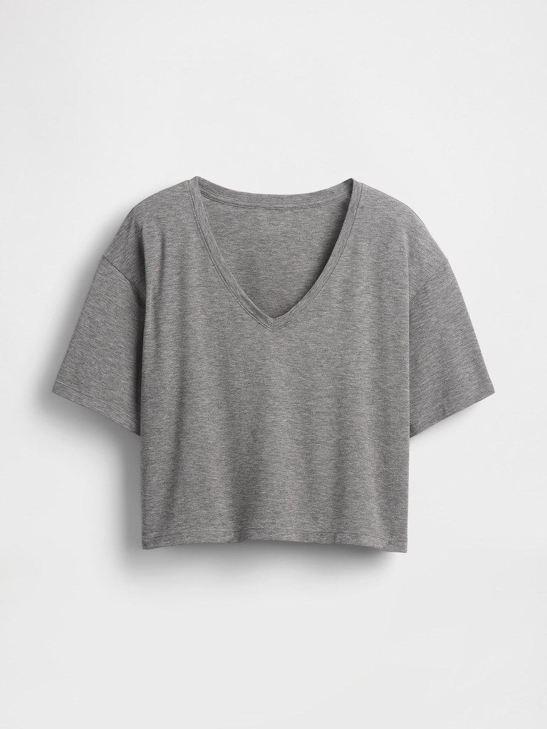 GapFit Breathe V-Neck Crop T-Shirt
