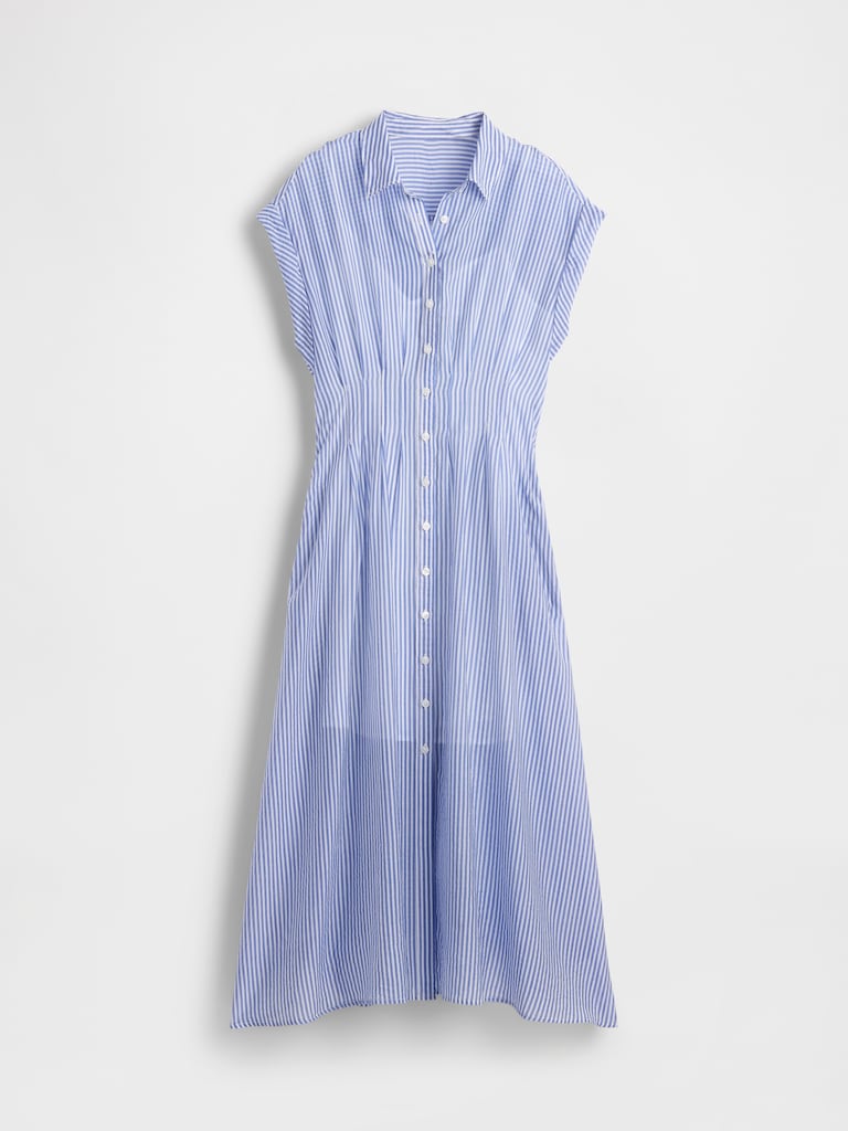 Sheer Midi Shirtdress