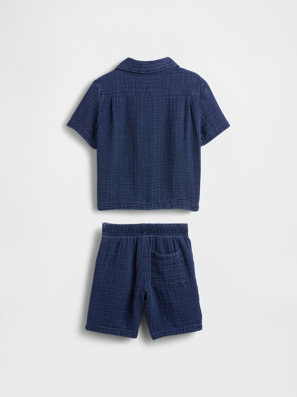 Baby & Toddler Crinkle Gauze Denim Outfit Set