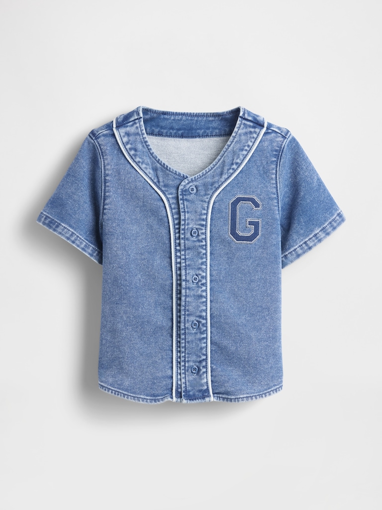 Baby & Toddler Denim Logo Baseball Jersey
