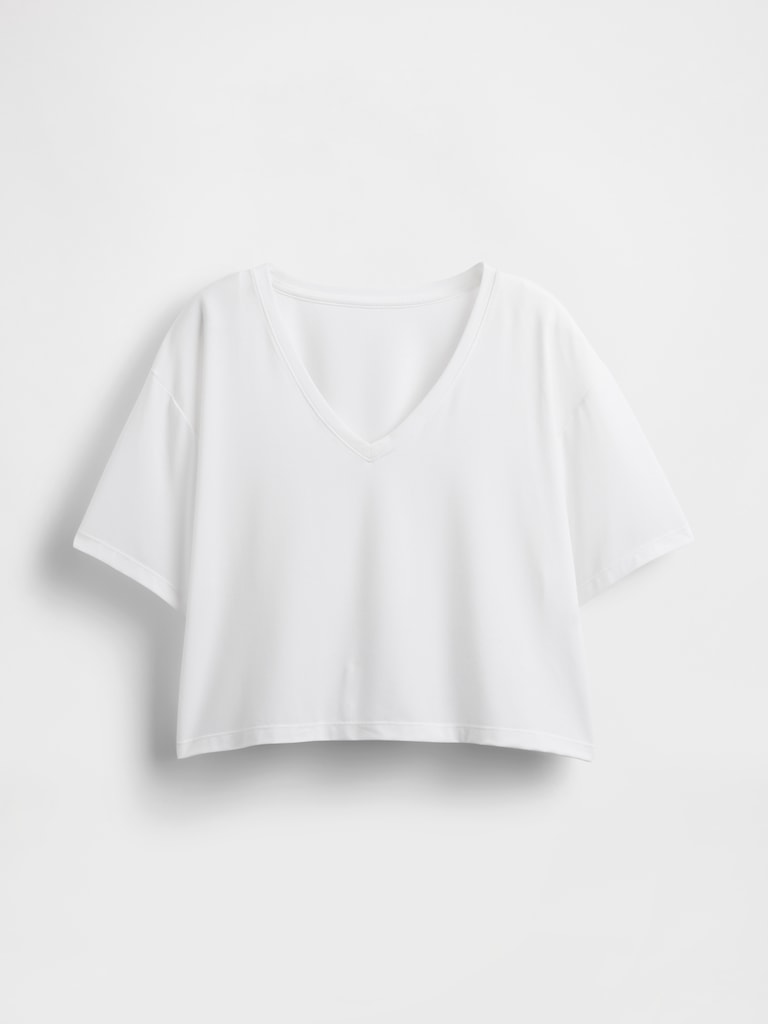 GapFit Breathe V-Neck Crop T-Shirt